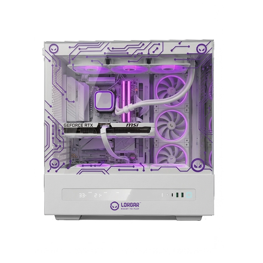 LORGAR PRO P401 White AMD 7800X3D / NVIDIA RTX 5070Ti 16GB Геймърски компютър