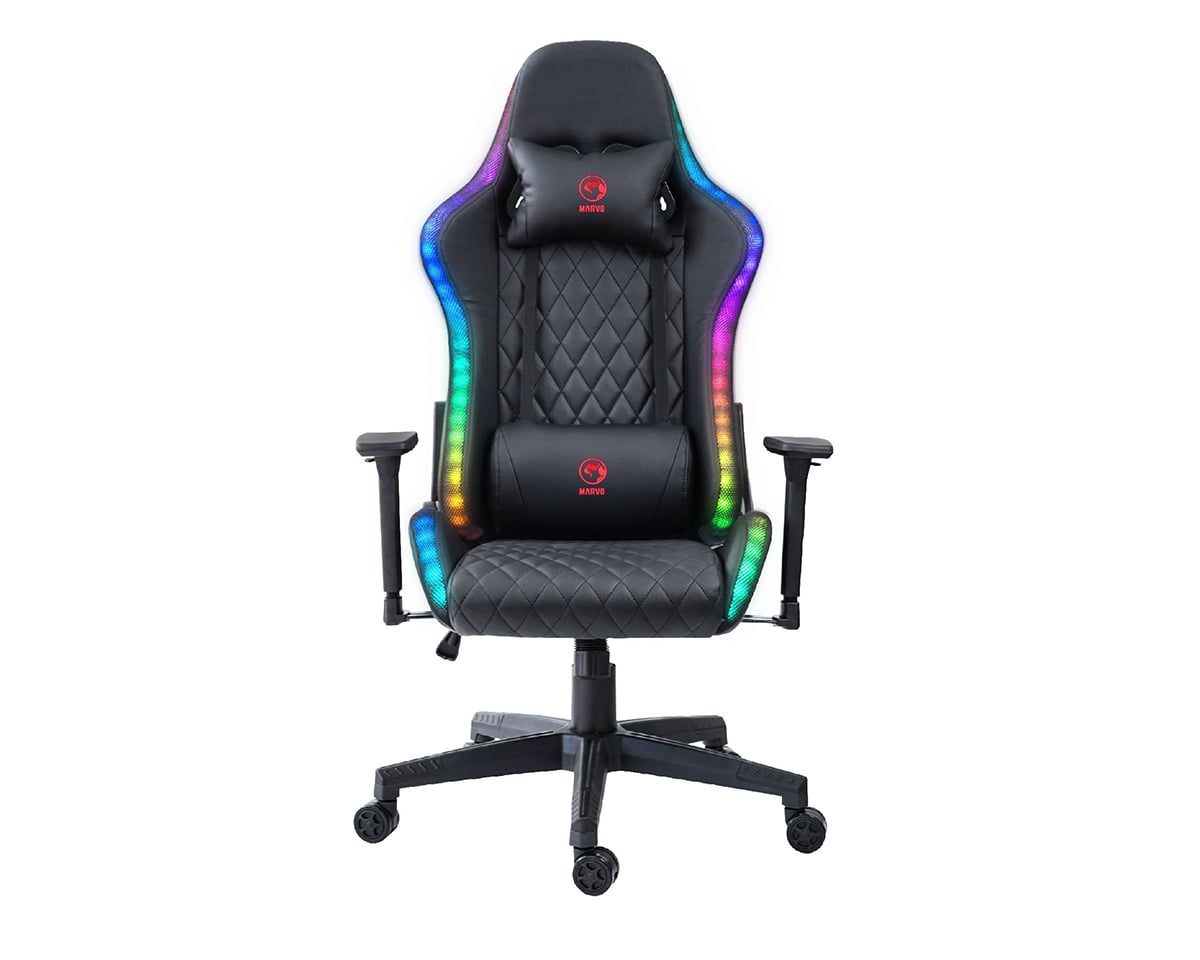 Marvo CH-35 Black RGB Ергономичен Геймърски стол