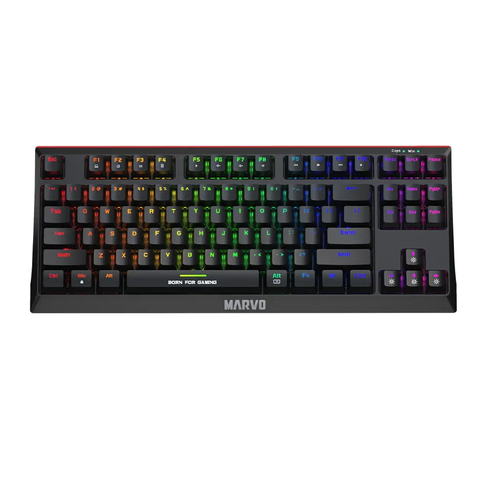 Marvo KG953G Безжична геймърска механична клавиатура с Marvo Blue суичове