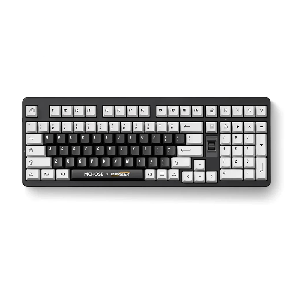 MCHOSE x Unbox Therapy UT98 Classic Therapy Безжична геймърска механична клавиатура с Outemu Silent Peach V3 суичове