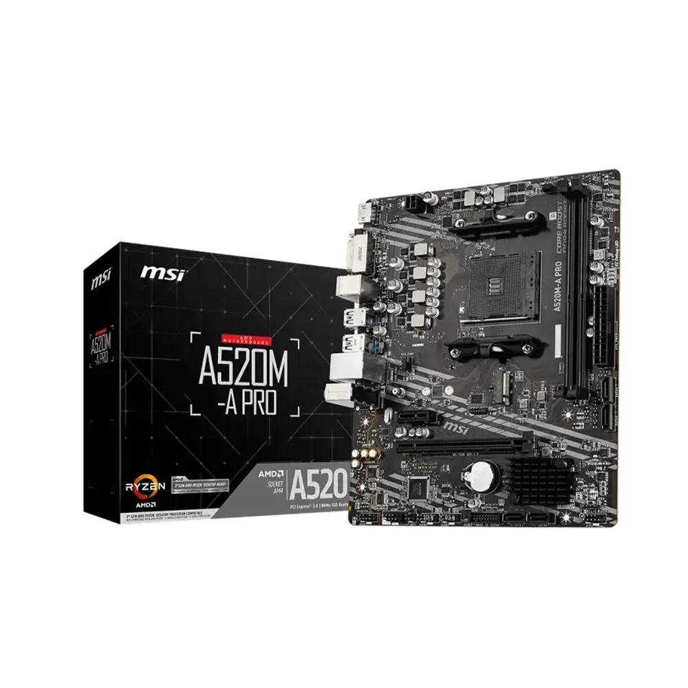 MSI A520M-A PRO, AM4, DDR4 Дънна платка