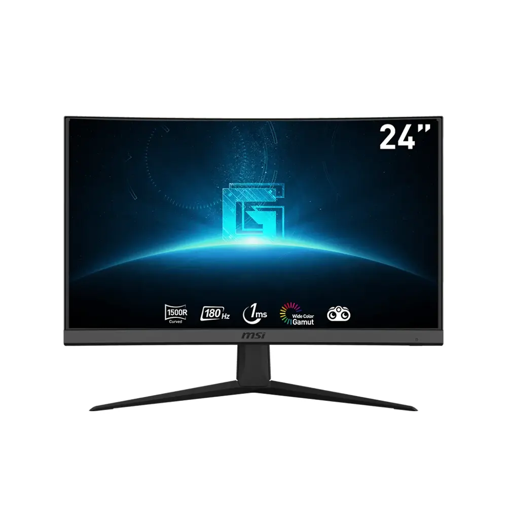 MSI G24C6 E2 24 VA 180Hz, 1ms, FHD (1920 x 1080), Adaptive-Sync, 1500R Curved Извит геймърски монитор