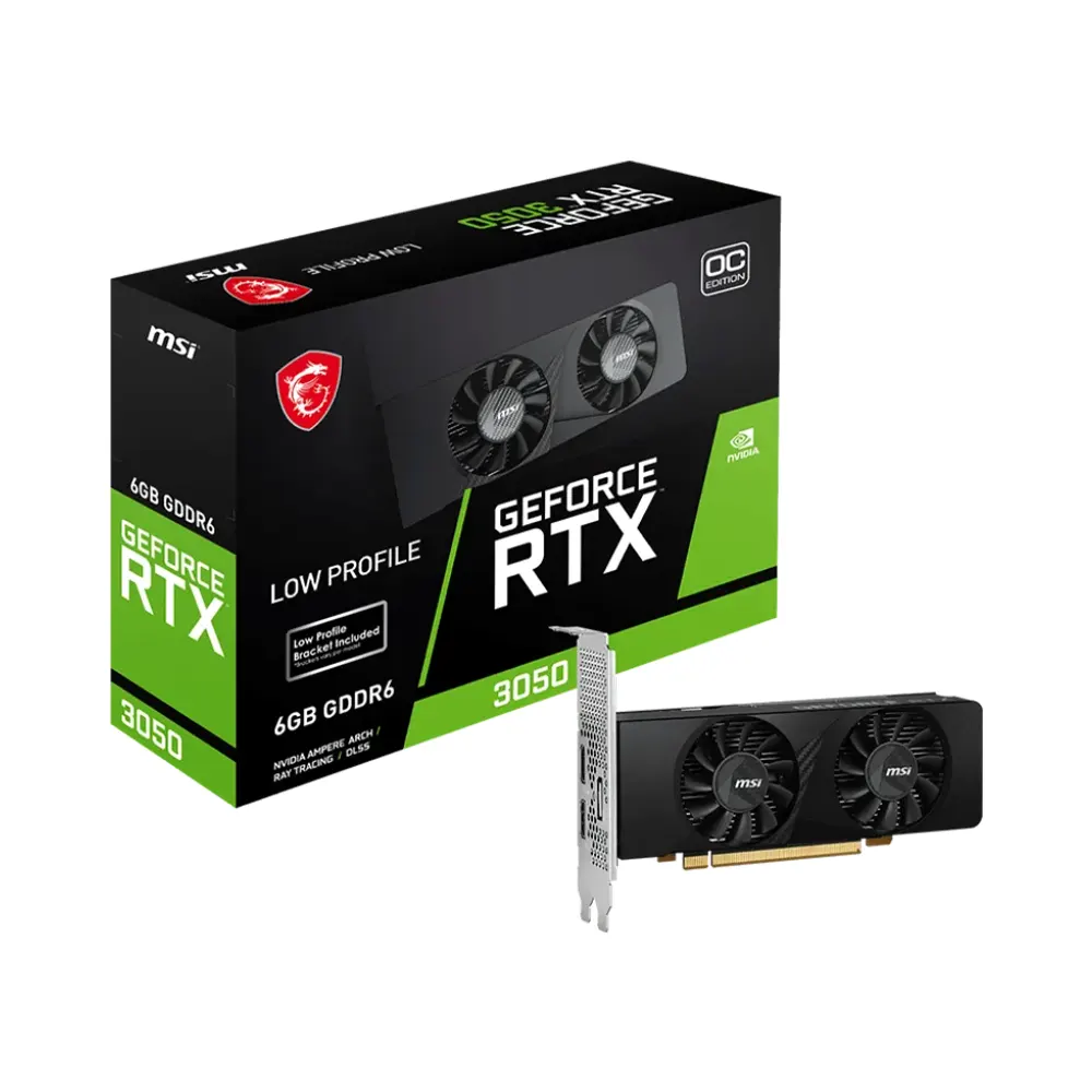 MSI GeForce RTX 3050 Low Profile 6GB GDDR6 OC Edition Видео карта