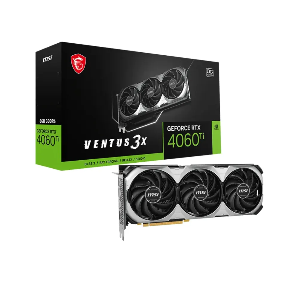 MSI GeForce RTX 4060 Ti VENTUS 3X E 8GB GDDR6 OC Edition Видео карта