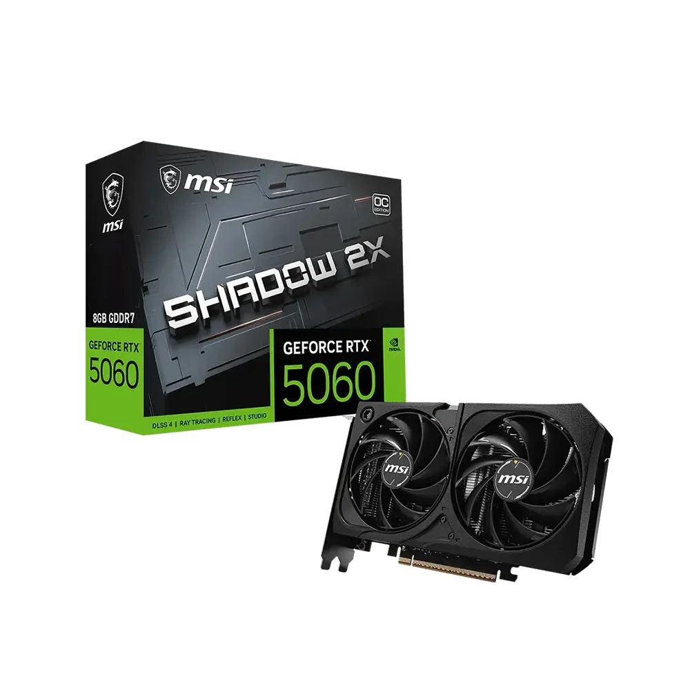 MSI GeForce RTX 5060 8G SHADOW 2X OC MAX, 8GB GDDR7 Видео карта