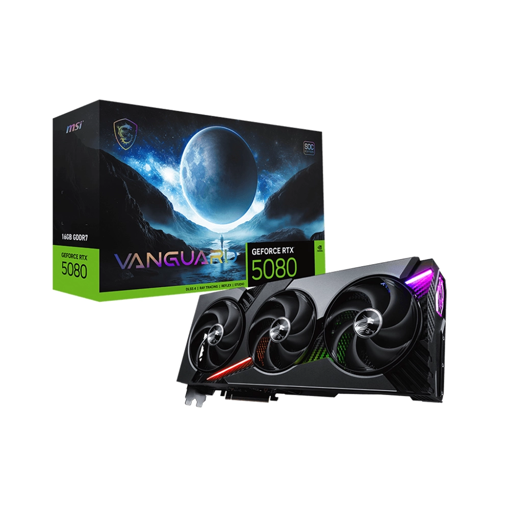 MSI GeForce RTX 5080 16G VANGUARD SOC, 16GB GDDR7 Видео карта