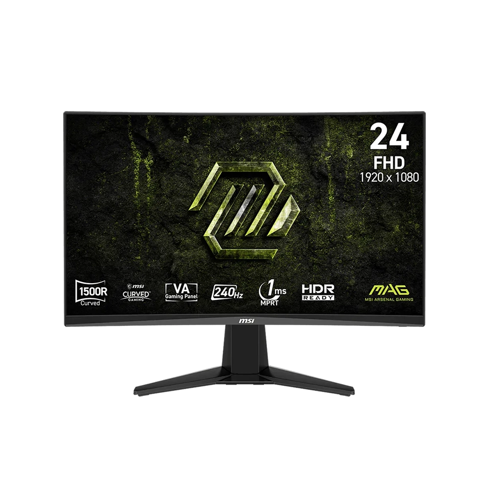 MSI MAG 245C X24 23.6" VA, 240Hz, 1ms, Full HD (1920 x 1080), AMD FreeSync Premium, HDR Ready, 1500R Извит геймърски монитор