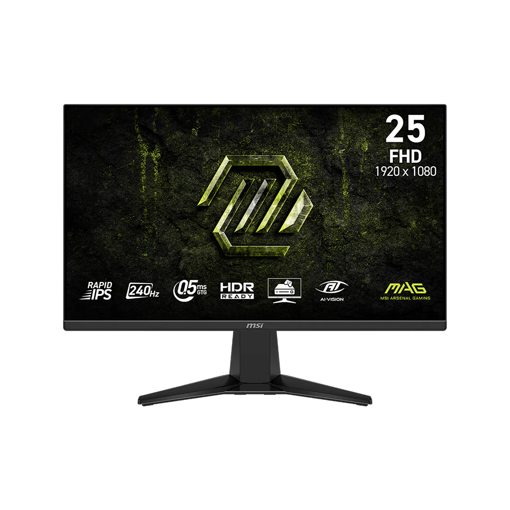 MSI MAG 255F X24 24.5" Rapid IPS, 240Hz, 0.5ms, Full HD (1920 x 1080), AMD FreeSync Premium, HDR Ready Геймърски монитор