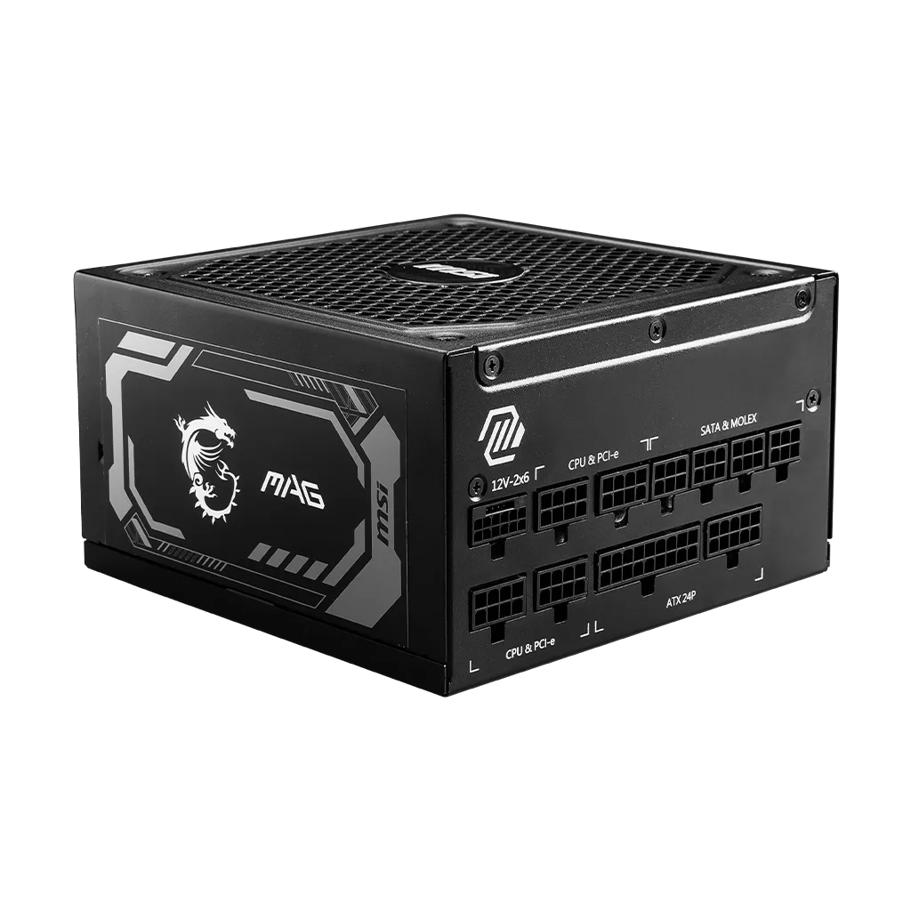 MSI MAG A1000GL PCIE5 1000W, 80 Plus Gold, Модулно, PCIe Gen 5.1, ATX 3.1 Захранване за компютър