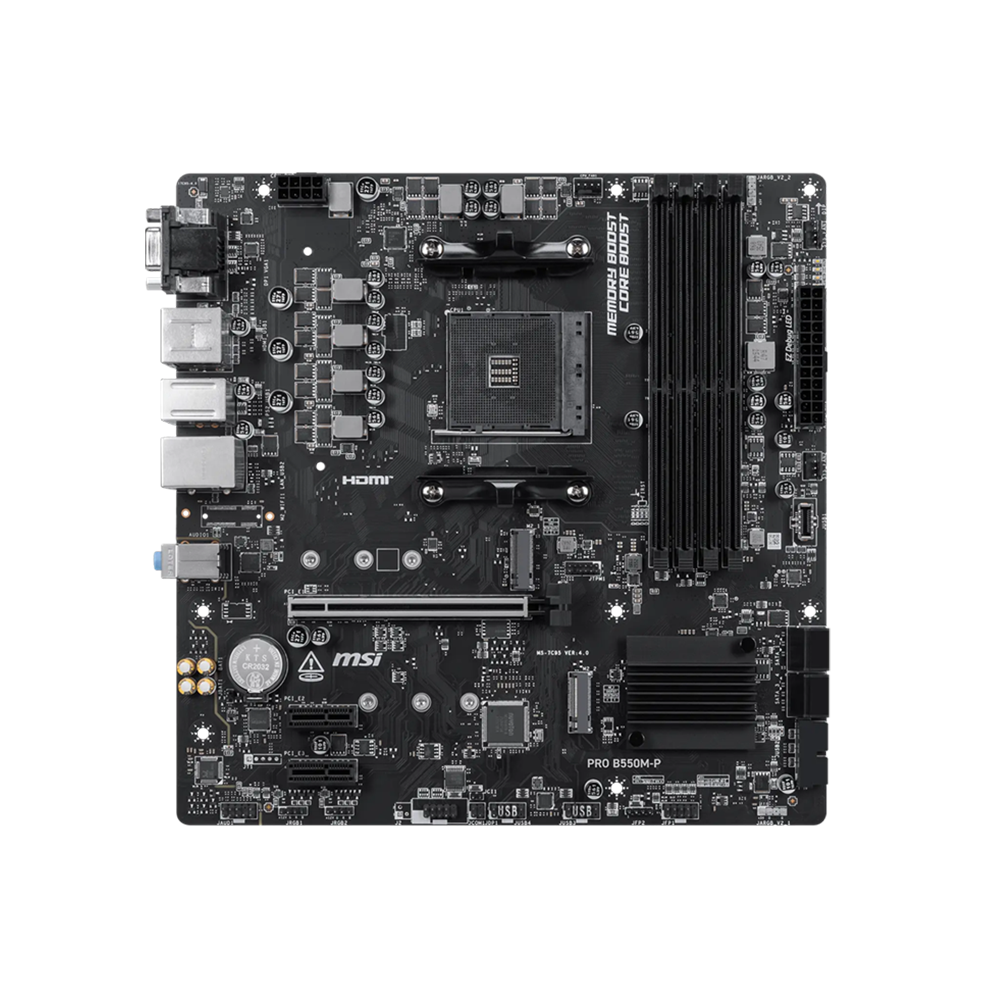MSI PRO B550M-P, AM4, DDR4, PCIe 4.0 Дънна платка