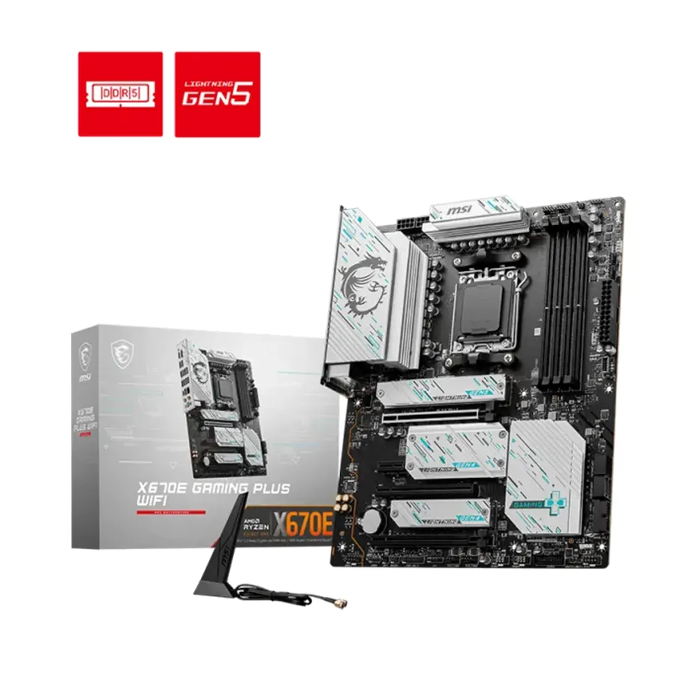 MSI X670E GAMING PLUS WIFI, AM5, DDR5 Дънна платка