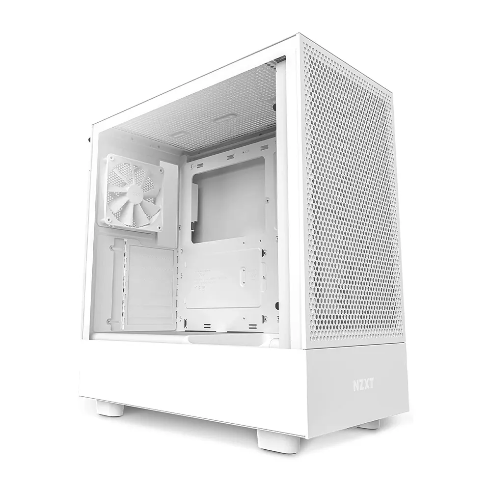 NZXT H5 Flow Matte White Компютърна кутия