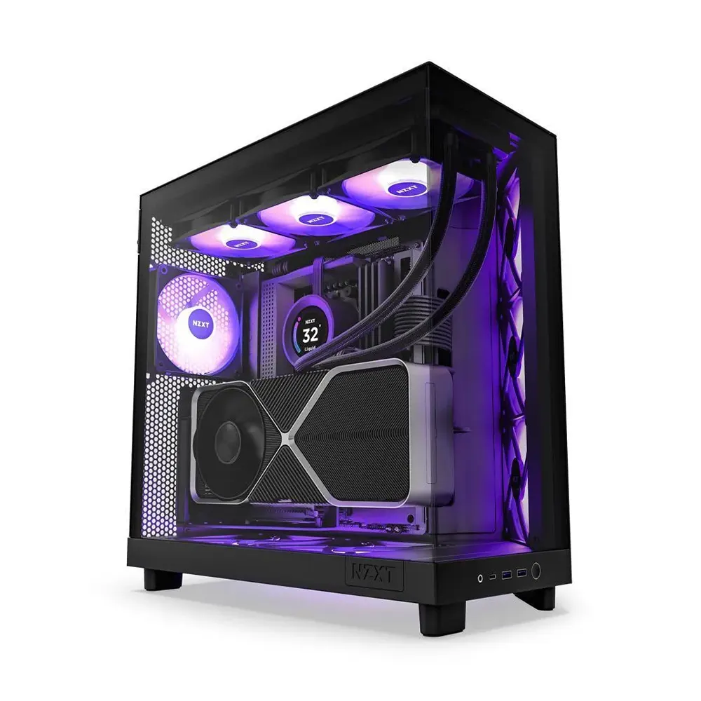 NZXT H6 Flow RGB Matte Black Компютърна кутия