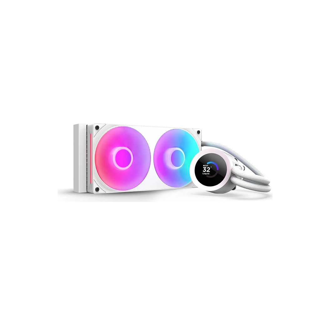 NZXT Kraken Plus 240 RGB LCD Display White AIO Воден охладител за процесор