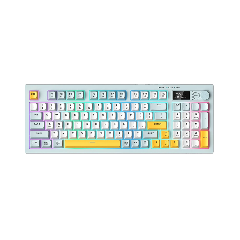 ONIKUMA G80 безжична геймърска мембранна клавиатура с LCD дисплей