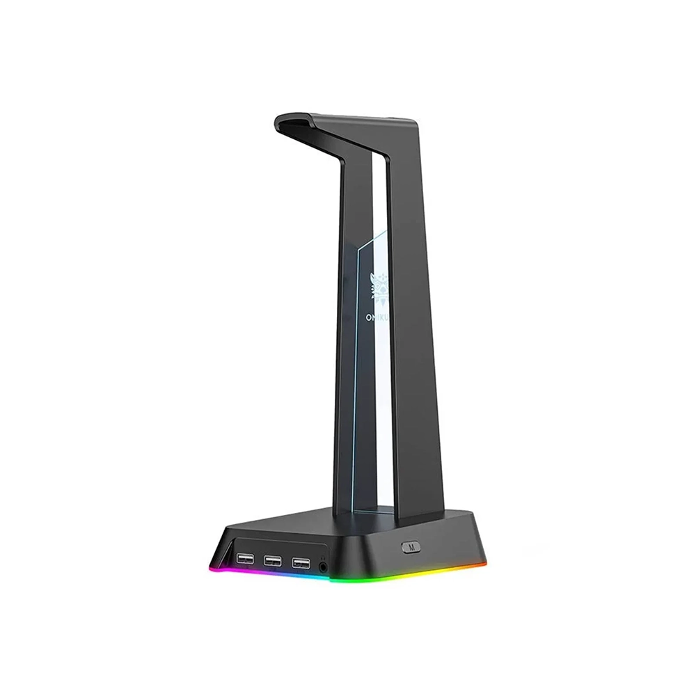 ONIKUMA ST-2 Black RGB стойка за слушалки с USB хъб