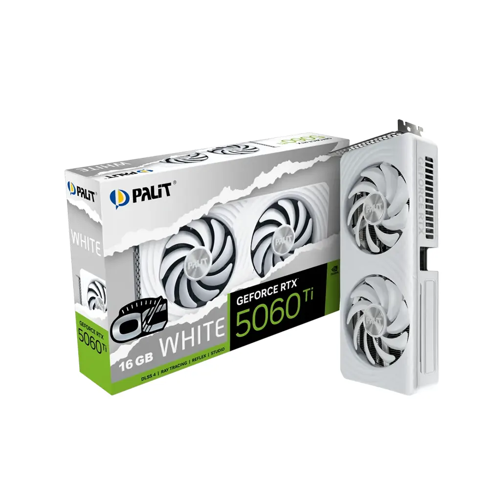 Palit GeForce RTX 5060 Ti White OC, 16GB GDDR7 Видео карта