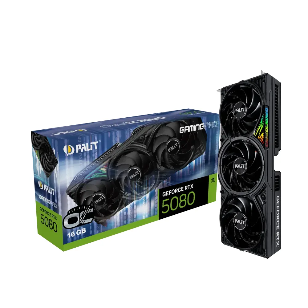 Palit GeForce RTX 5080 GamingPro OC, 16GB GDDR7 Видео карта