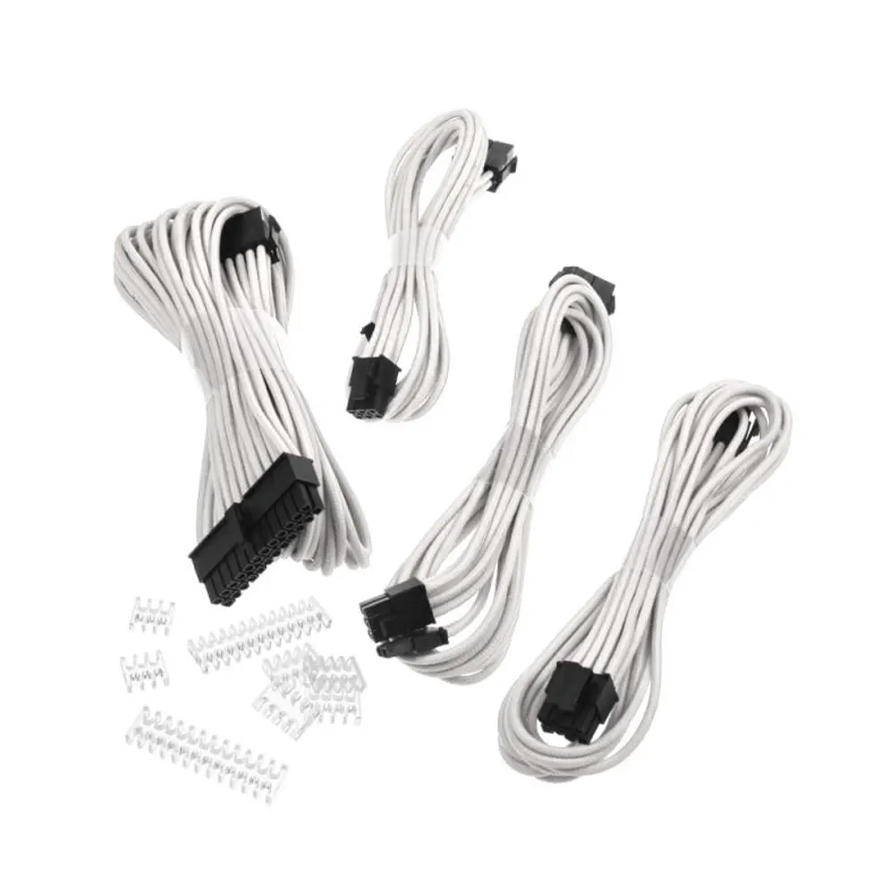 Phanteks Extension Cables Combo White Комплект оплетени кабели