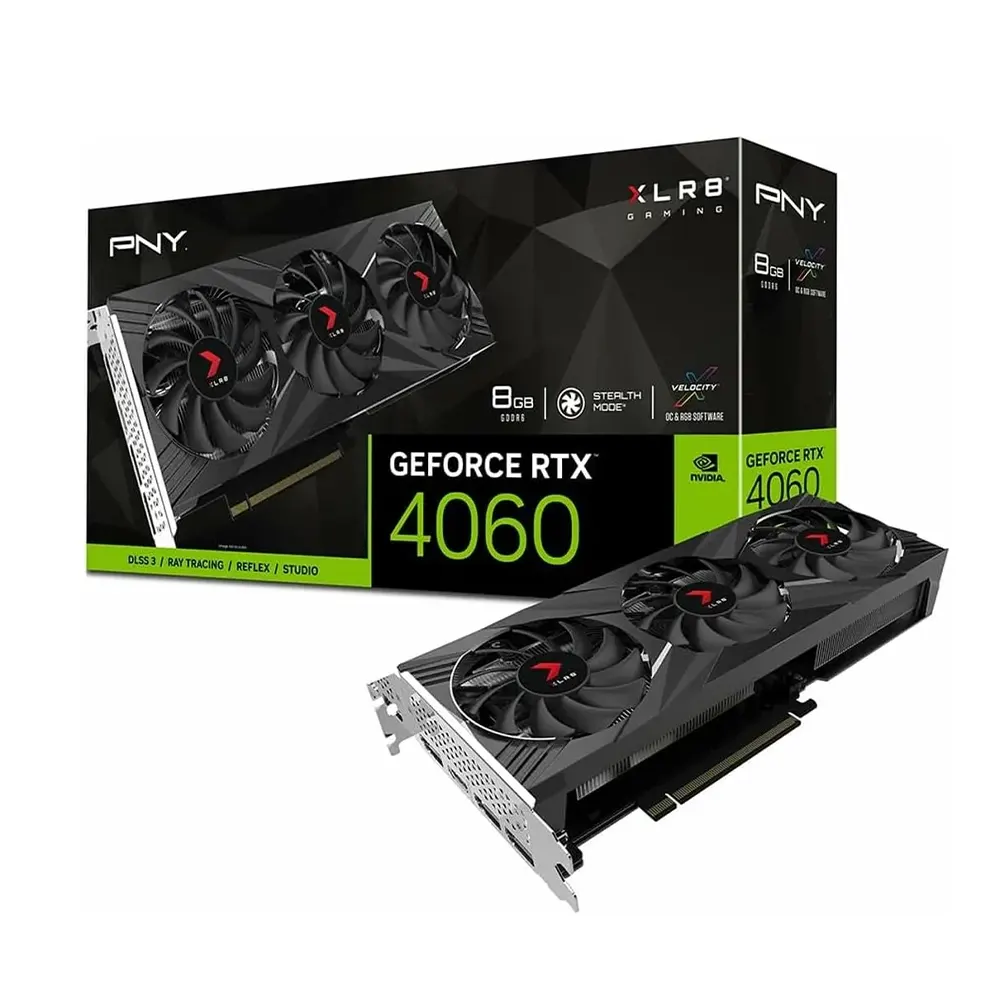 PNY GeForce RTX 4060 8GB GDDR6 XLR8 Gaming VERTO EPIC-X RGB Triple Fan Видео карта