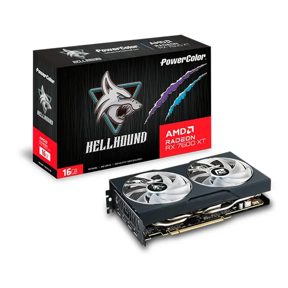 Powercolor Hellhound AMD Radeon RX 7600 XT 16GB GDDR6 Видео карта
