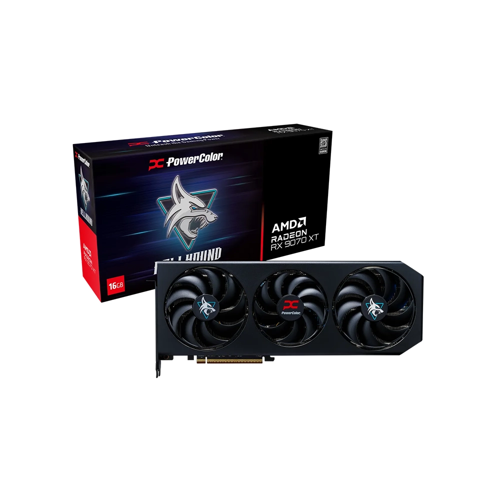 PowerColor Hellhound OC Radeon RX 9070 XT, 16GB GDDR6 Видео карта