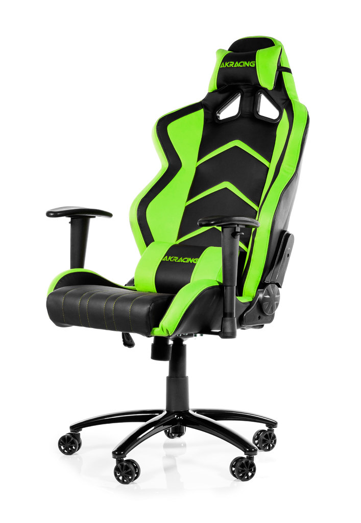 AKRacing Player Gaming Chair Black Green Ергономичен геймърски стол