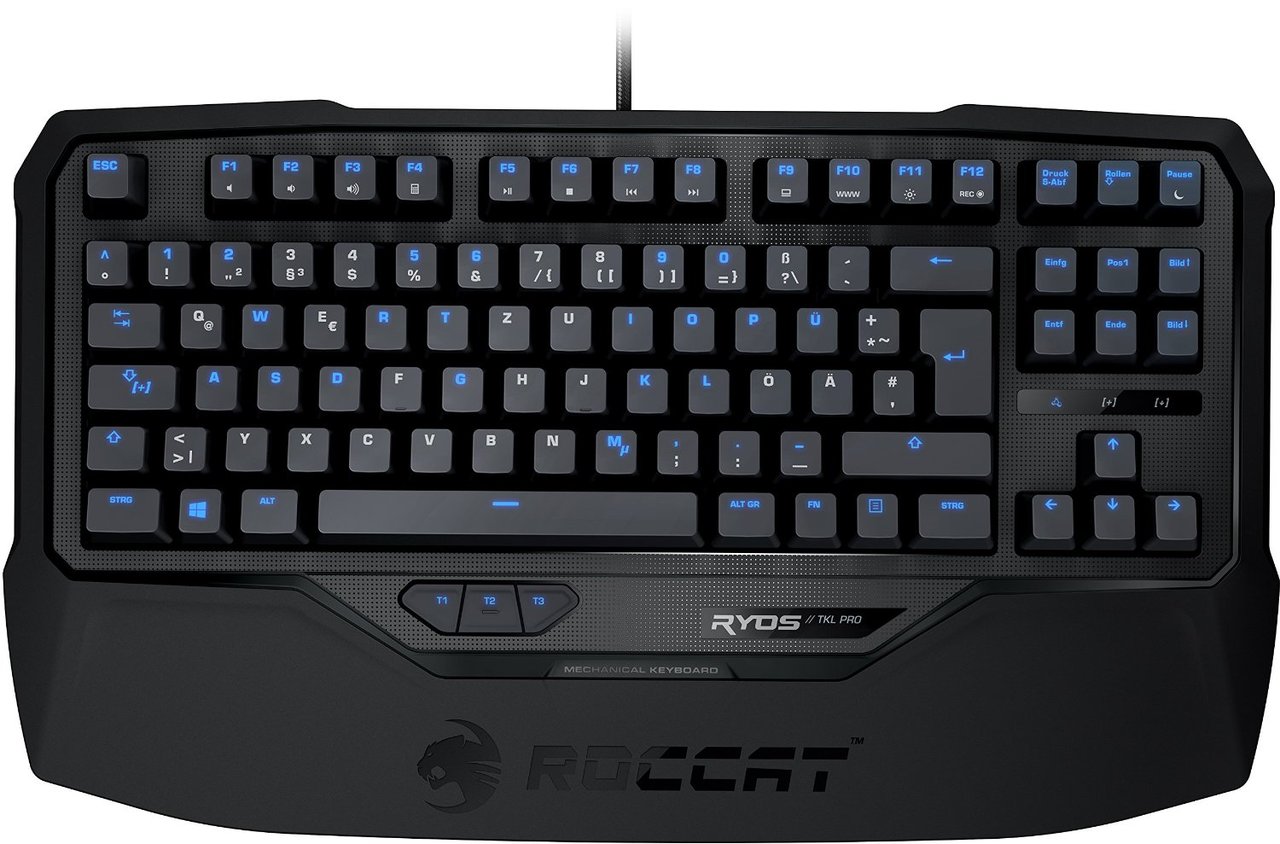 Roccat Ryos TKL Pro Brown геймърска механична клавиатура с Cherry MX Brown суичове