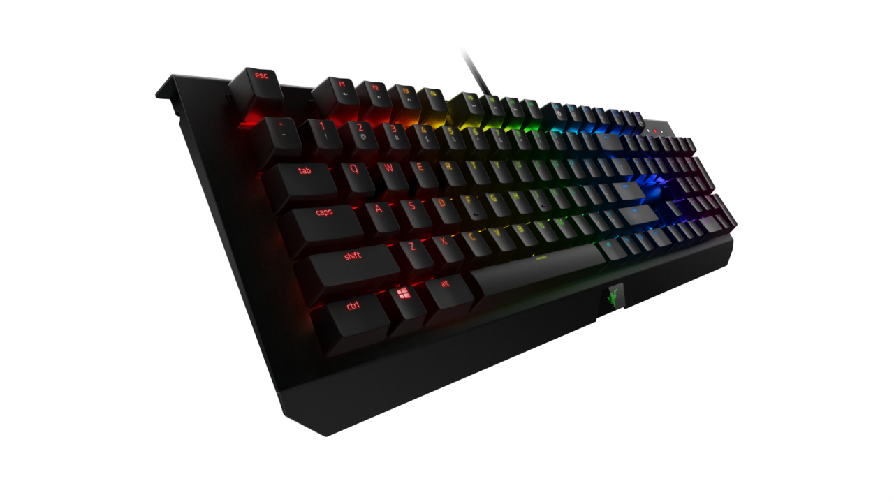 Razer BlackWidow X Chroma Геймърска механична клавиатура със зелени Razer суичове