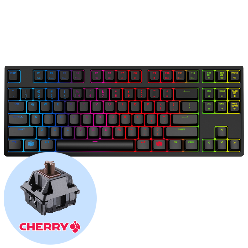 Cooler Master MasterKeys Pro S Brown RGB Геймърска механична клавиатура с Cherry MX Brown суичове