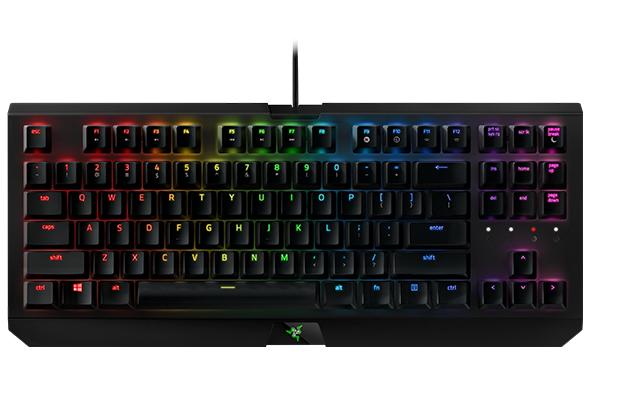 Razer BlackWidow X Tournament Edition Chroma Геймърска механична клавиатура със зелени Razer суичове