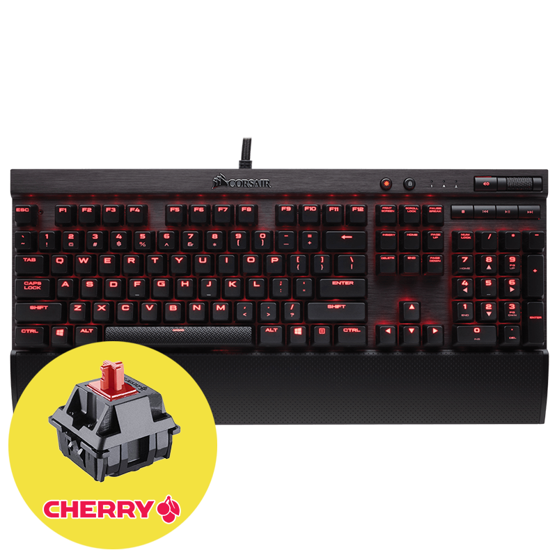 Corsair Gaming K70 LUX Геймърска механична клавиатура с Cherry MX Red суичове