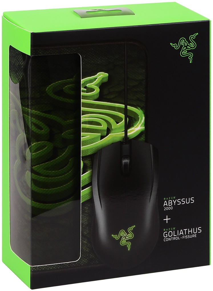 Razer Abyssus 2000 и Razer Goliathus Control Fissure Комплект геймърска мишка и пад