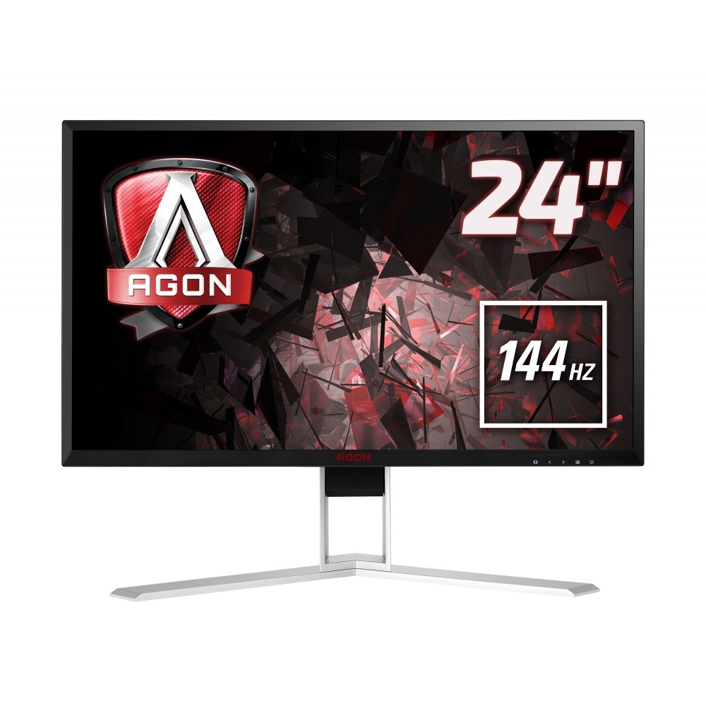 AOC AGON AG241QX 23.8", 1ms, 144 Hz, QHD 2560x1440, Геймърски монитор за компютър