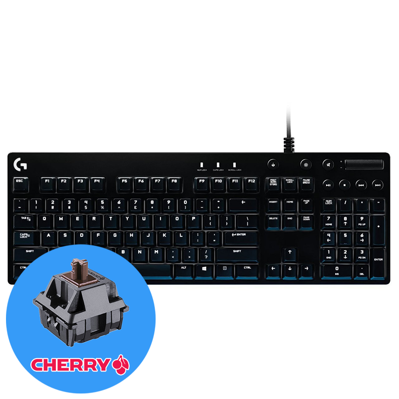 Logitech G610 Orion Brown Геймърска механична клавиатура с Cherry MX Brown суичове