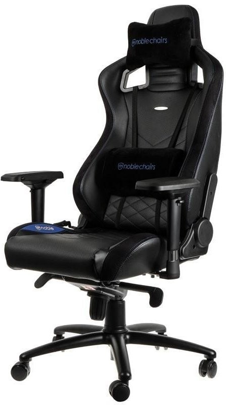 noblechairs EPIC Black/Blue Геймърски стол от изкуствена кожа 100% Vegan