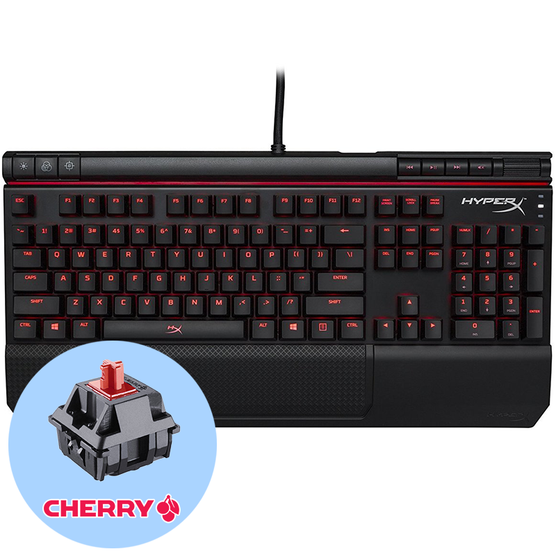 Kingston HyperX Alloy Elite Геймърска механична клавиатура с Cherry MX Red суичове