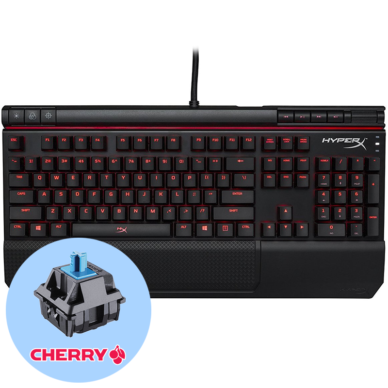 Kingston HyperX Alloy Elite Геймърска механична клавиатура с Cherry MX Blue суичове