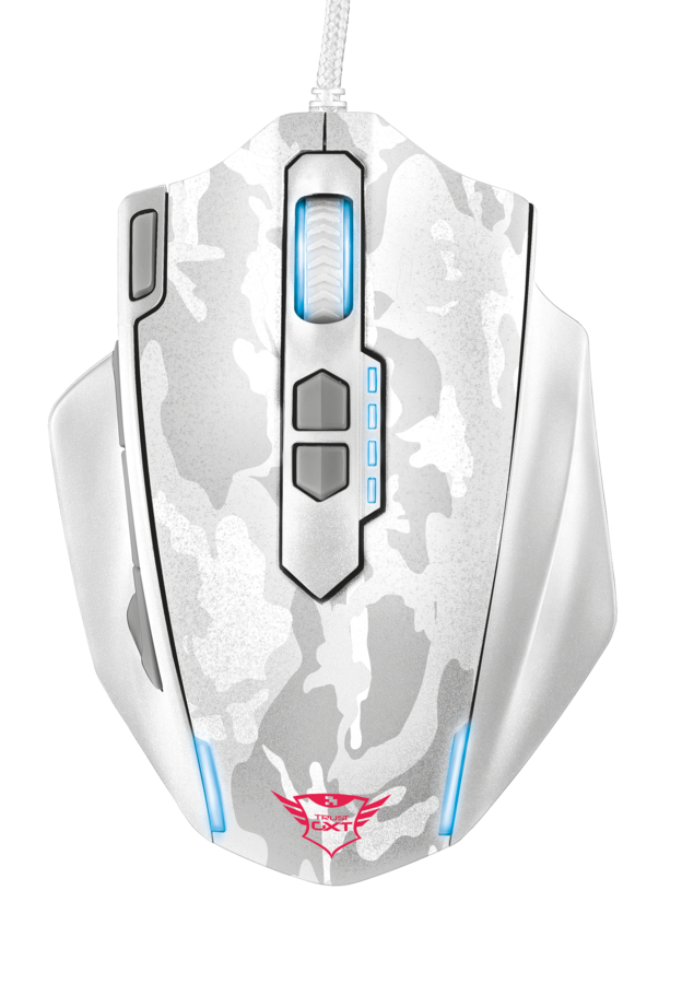 Trust GXT 155W White Camouflage Геймърскa оптична мишка с тежести