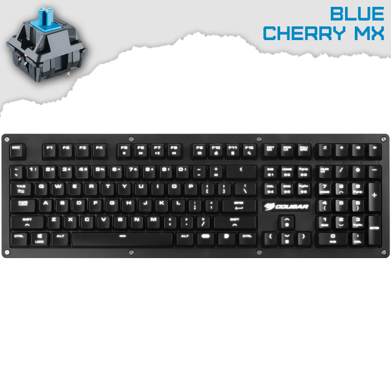 Cougar Puri Blue Геймърска механична клавиатура с Cherry MX Blue суичове