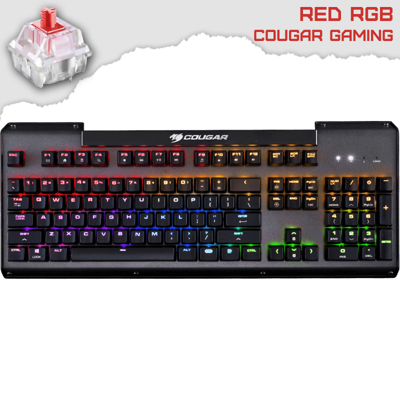 Cougar Ultimus RGB Red Геймърска механична клавиатура с червени суичове