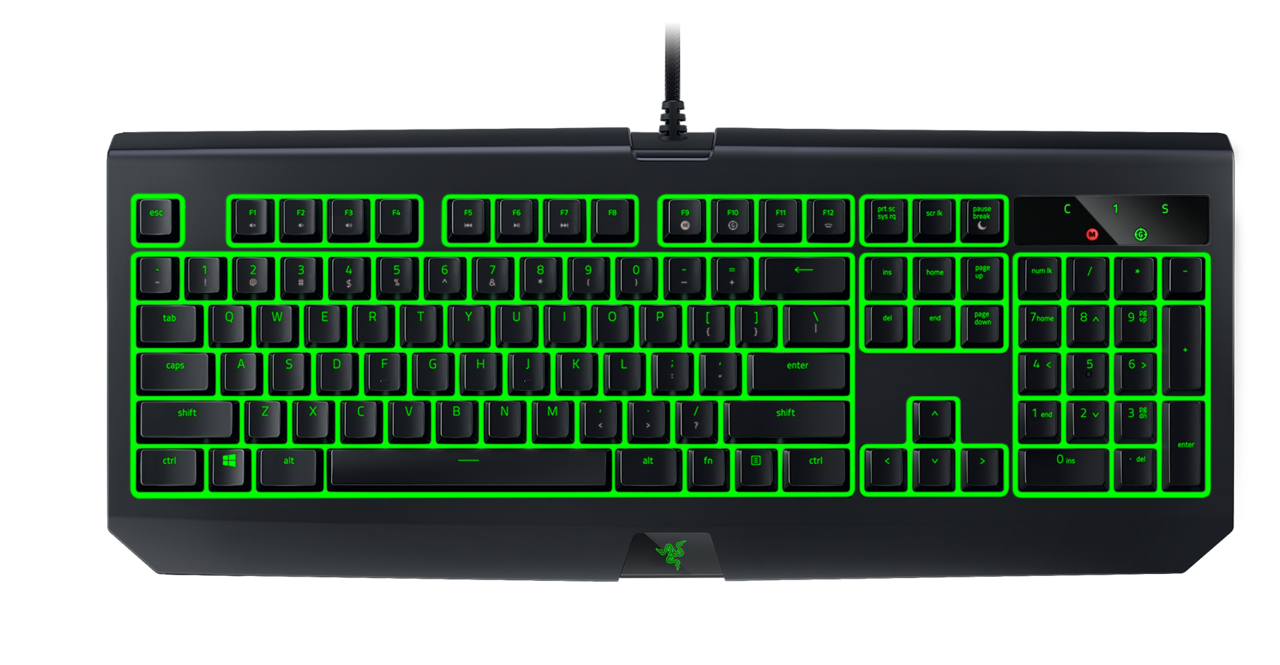 Razer BlackWidow Ultimate Геймърска механична клавиатура със зелени суичове