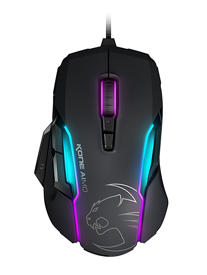 Roccat Kone Aimo Grey Геймърска оптична мишка с RGB подсветка