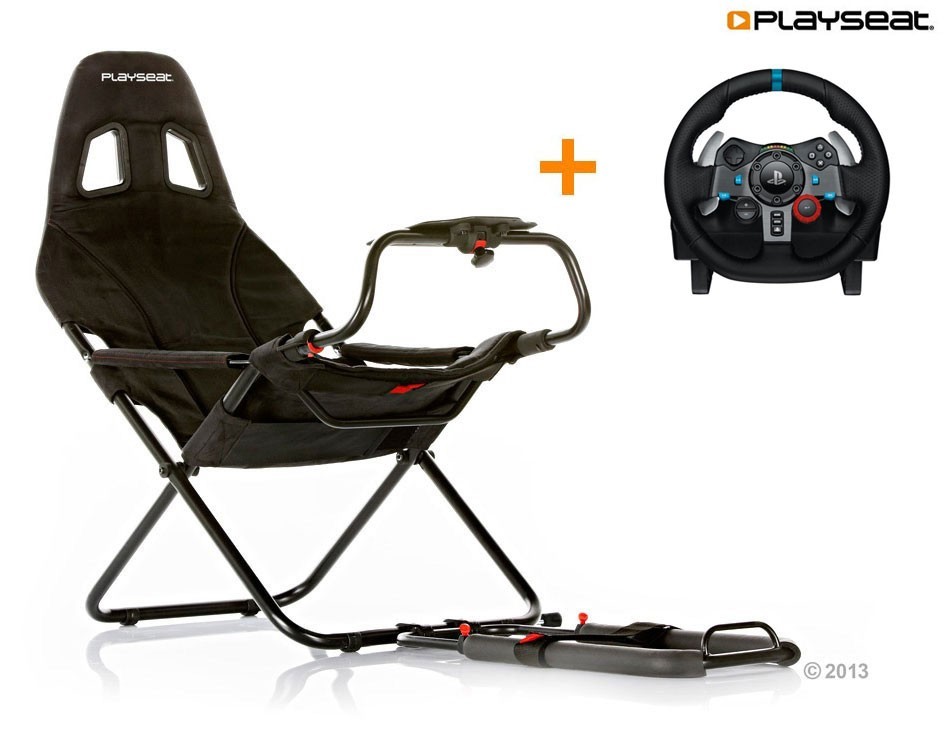 Playseat Challenge и Logitech Driving Force G29 Комплект за симулатори от стол, волан и педали