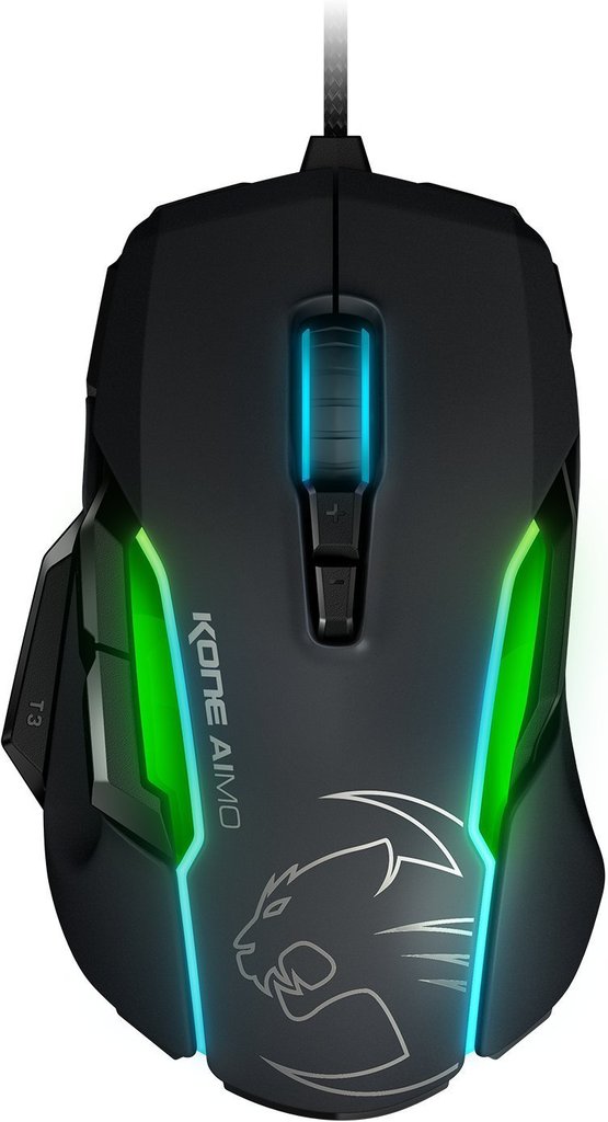 Roccat Kone Aimo Black Геймърска оптична мишка с RGB подсветка