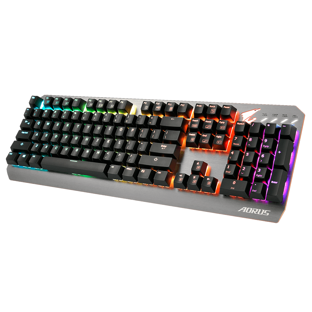 Gigabyte AORUS K7 RGB Геймърска механична клавиатура с Cherry MX Red суичове