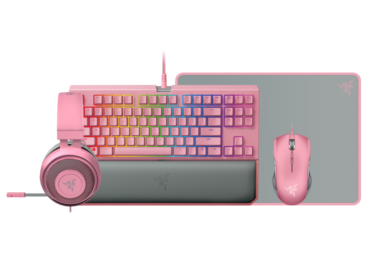 Razer Quartz Edition Bundle Комплект Razer мишка, слушалки и клавиатура