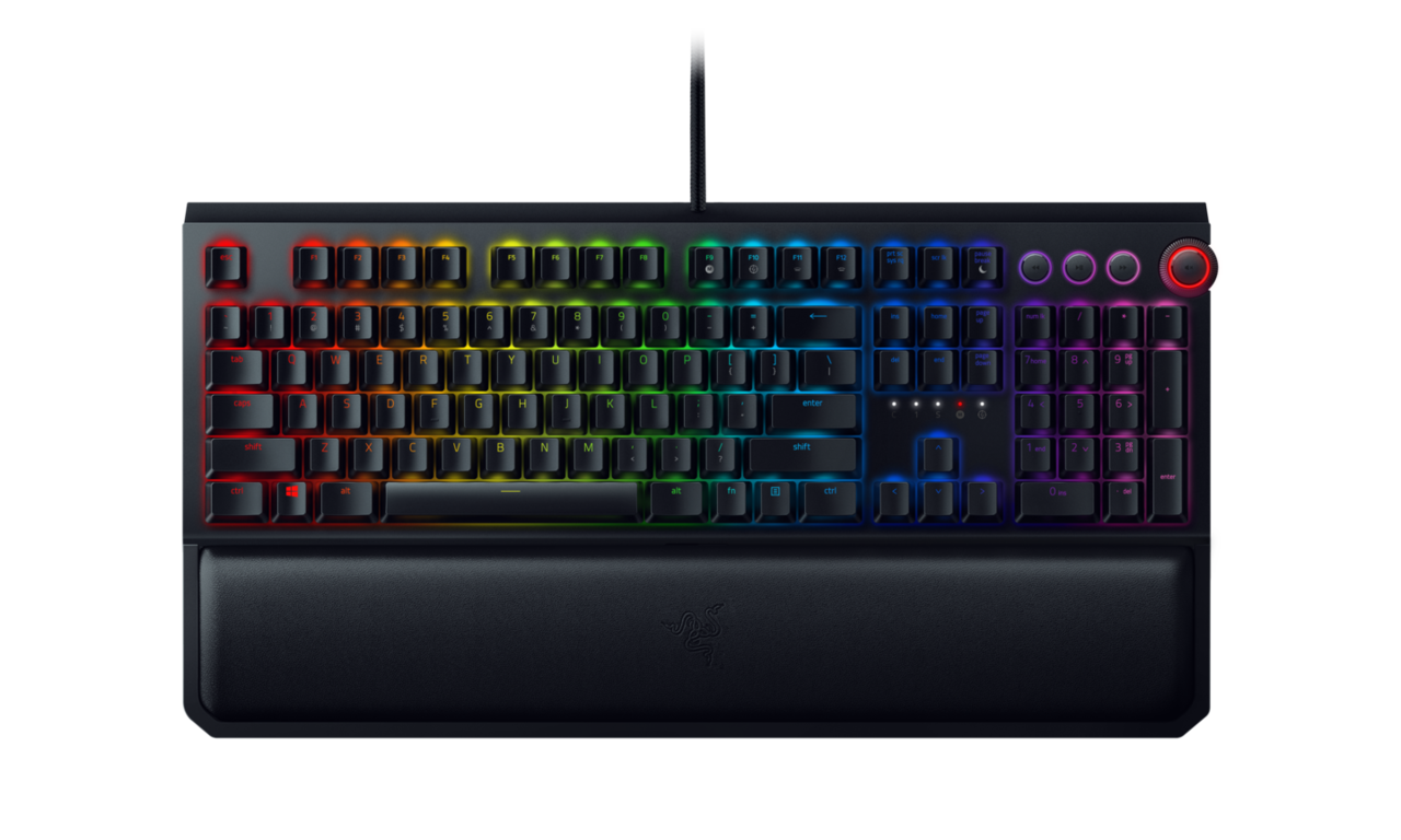 Razer BlackWidow Elite Chroma Геймърска механична клавиатура с Razer Green суичове