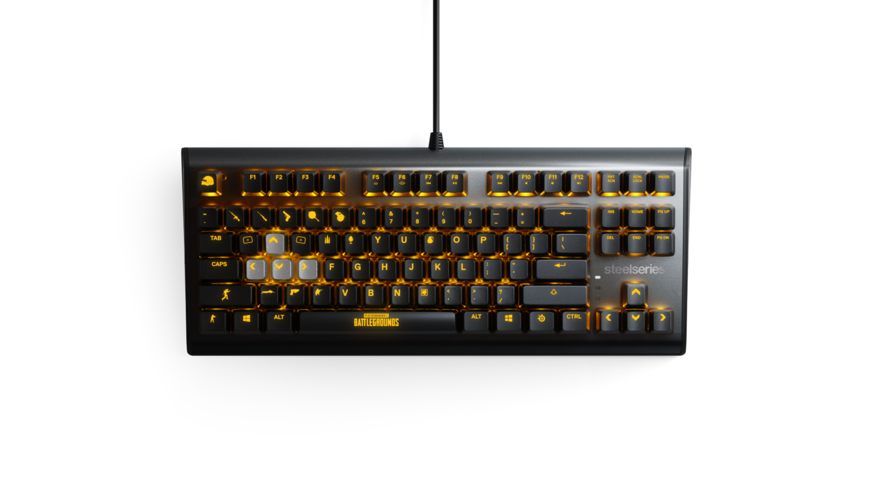 SteelSeries Apex M750 TKL PUBG Edition RGB Геймърска механична клавиатура със SteelSeries QX2 суичове