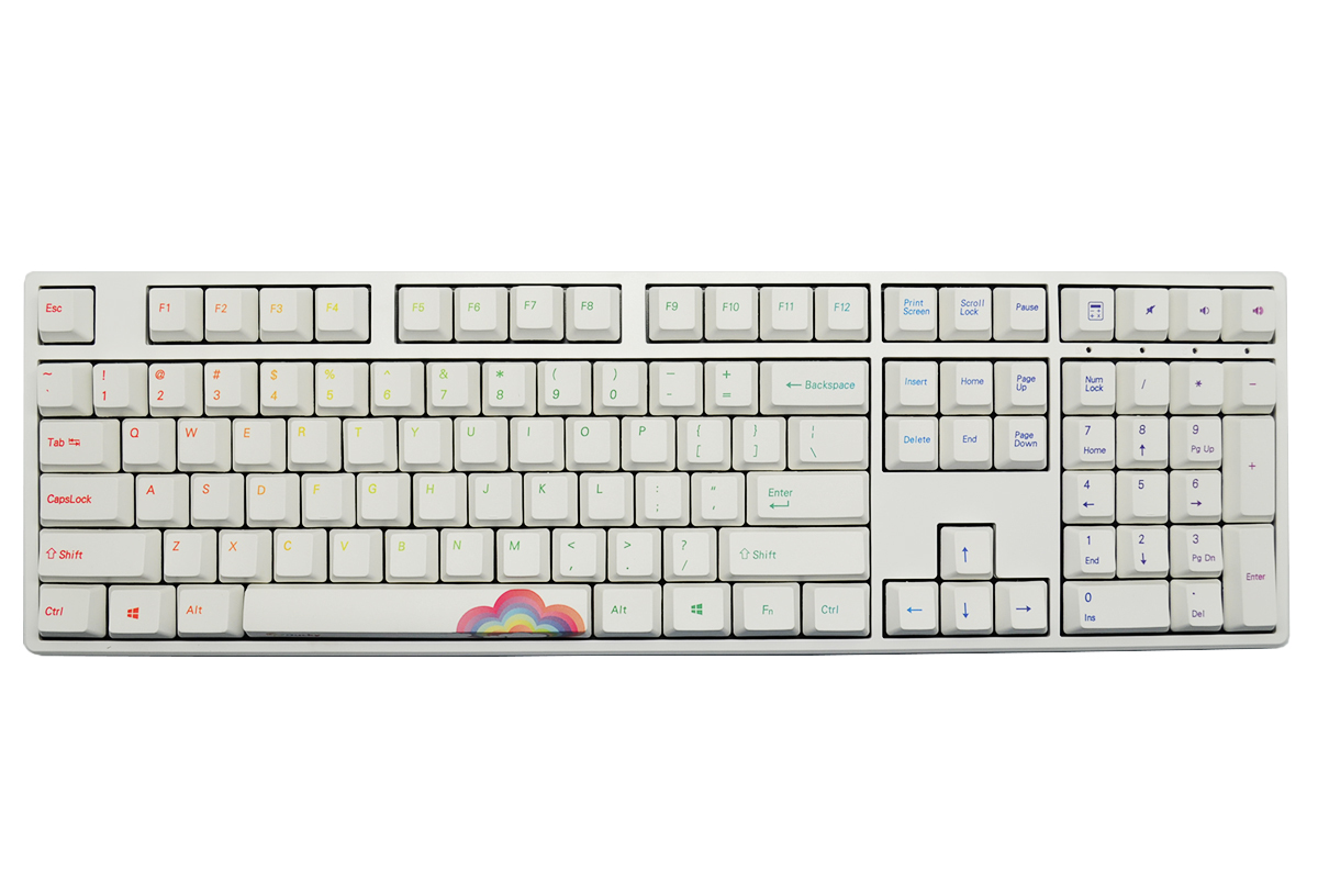 Ducky One Rainbow Геймърска механична клавиатура с Cherry MX Speed Silver суичове